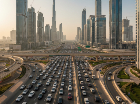 Dubai Traffic compared to RAK